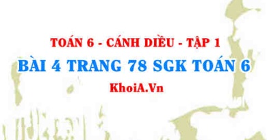 Bài 4 trang 78 SGK Toán 6 tập 1 Cánh Diều